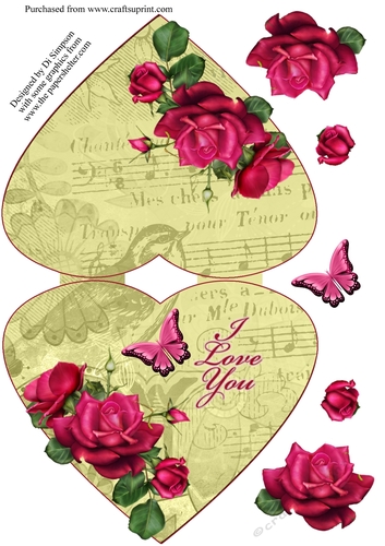 Heart Fold Floral Topper #10