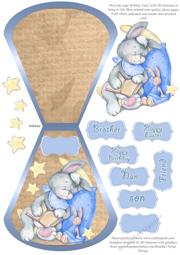 Wobble card- Sweet Bunny For lots of occasions #13