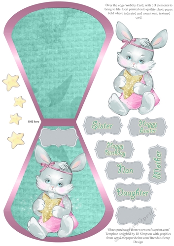Wobble card- Sweet Bunny For lots of occasions #15