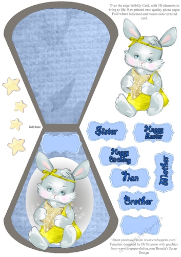 Wobble card- Sweet Bunny For lots of occasions #16