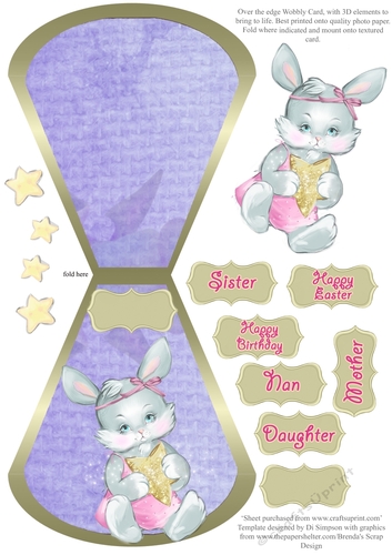 Wobble card- Sweet Bunny For lots of occasions #17