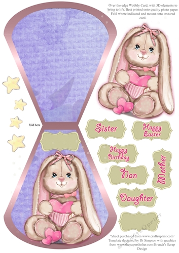 Wobble card- Sweet Bunny For lots of occasions #18