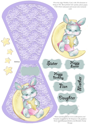 Wobble card- Sweet Bunny For lots of occasions #19
