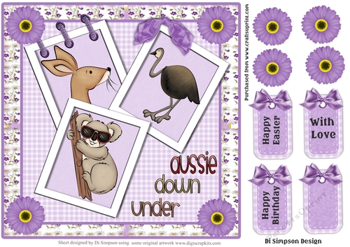 Framed fun #6 for lots of occasions - Aussie Down Under