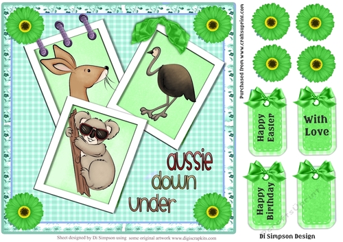 Framed fun #8 for lots of occasions- Aussie Down Under