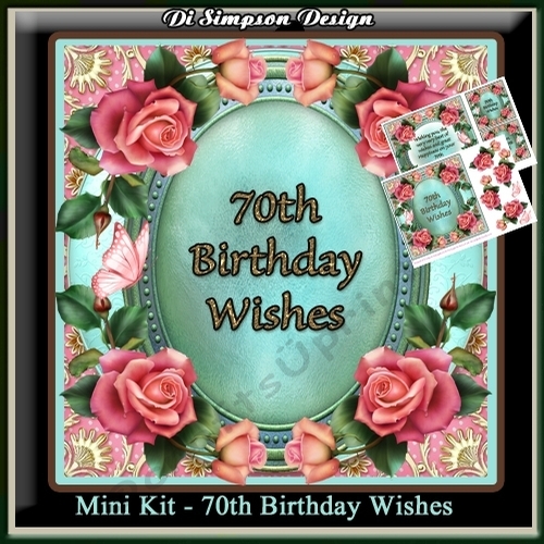 Mini Kit - 70th Birthday Wishes - Roses