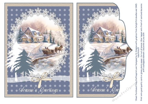 Christmas Scene -Blue #1