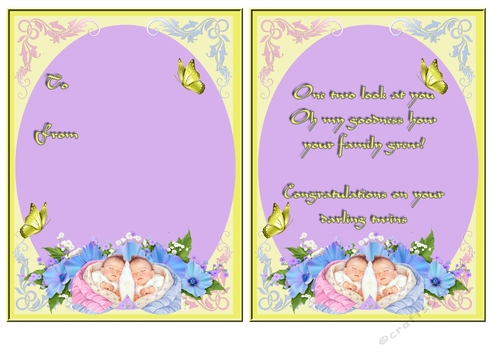 Insert for -Gorgeous New Baby Design -Its Twins A Girl and A Boy #5