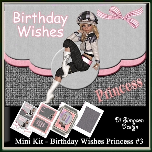 Mini Kit - Birthday Wishes Princess # 3 