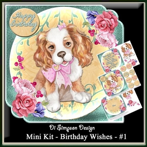 Mini Kit - Birthday Wishes # 1 Cute puppy