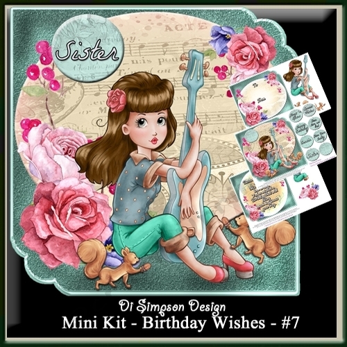 Mini Kit - Birthday Wishes # 7 - Cute Girl