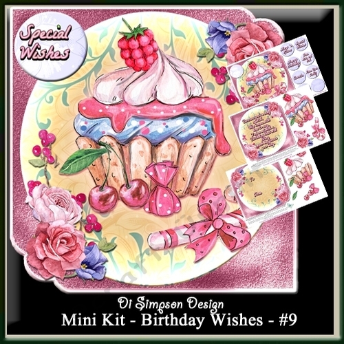 Mini Kit - Birthday Wishes # 9- Cupcake wishes for lots of occasions