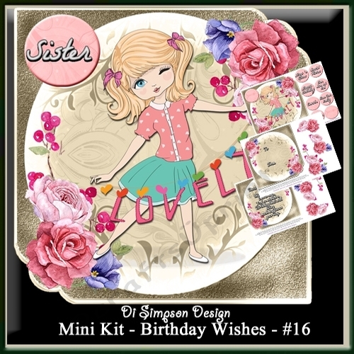Mini Kit - Birthday Wishes # 16- Sweet girl for lots of occasions