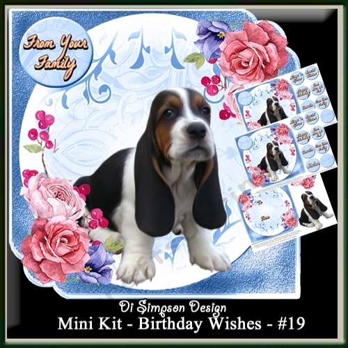 Mini Kit - Birthday Wishes # 19- Doggy for lots of occasions