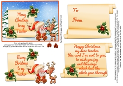 Merry Christmas to my teacher #10 - Snowman-5 x 4