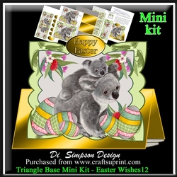 Triangle Base Mini Kit - Easter Wishes - Cute Koalas # 12