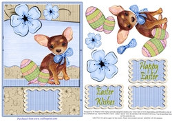 Adorable Toy Terrier with Eggs for Easter # 14