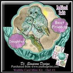 Wobble Card Mini Kit - Owl for lots of occasions #3
