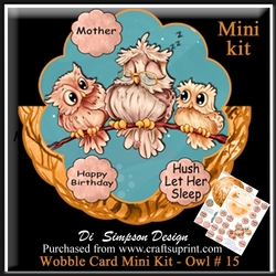 Wobble Card Mini Kit - Hush Let Her Sleep # 15