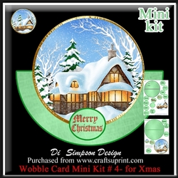 Wobble Card Mini Kit # 4- Xmas Scene