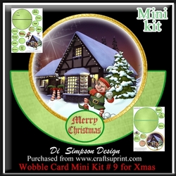 Wobble Card Mini Kit # 9- Xmas Scene