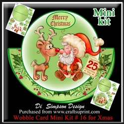 Wobble Card Mini Kit # 16 - Xmas Santa