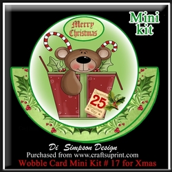 Wobble Card Mini Kit # 17 - Xmas Bear