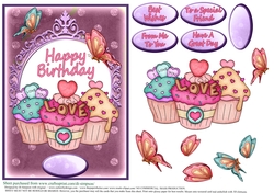 Happy Birthday Cupcake design #1