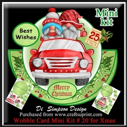 Wobble Card Mini Kit # 20- Xmas Gnomes
