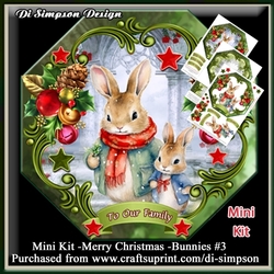 Mini Kit -Happy Christmas -Bunnies # 3
