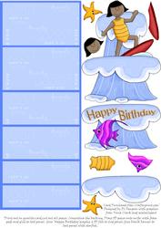 Stair Stepper - surfs Up Birthday Card for Girl - #7