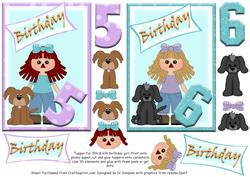 5th & 6th Birthday Toppers