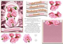 Lacey & Rose Floral Topper with 3D