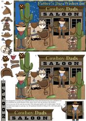 Fathers Day Topper with 3D- Cowboy Dad