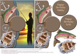 Gone Fishing Scalloped with 3D
