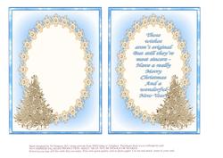 Inserts for Christmas Blue 5x7 with Verse