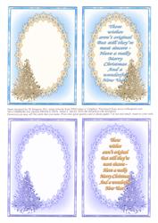 Inserts for Christmas Blue 4x6 with Verse