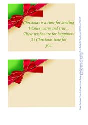 Holiday Greetings, Insert for Christmas