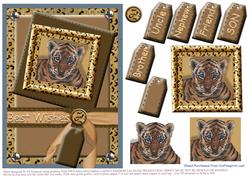 Cute Lion Cub Card Topper for Lots of Occasions
