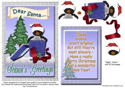 Dear Santa Topper/inserts/3D Decoupage