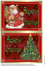 Seasons Greetings Toppers x 2