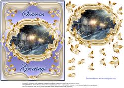 Gorgeous Greeting Topper #2 -blue Tones