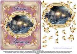 Gorgeous Greeting Topper #6 -pink Tones