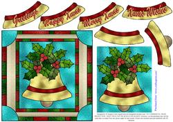 Christmas-stained Glass Bell