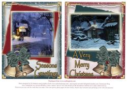 2 Lovely Christmas Toppers-snowy Themes