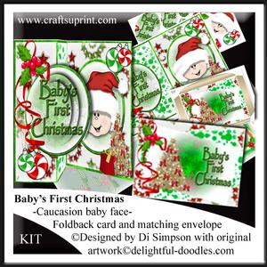 Baby's First Christmas-caucasion Baby Face