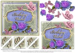 Roses & Butterflies Birthday Wishes