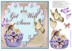 Violet Cupcake- Get Well Soon