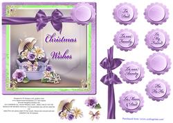 Christmas Wishes Violet Cupcake