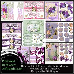 Bumber Kit- 8 Sheets for Mum on Mothers Day or Other#2